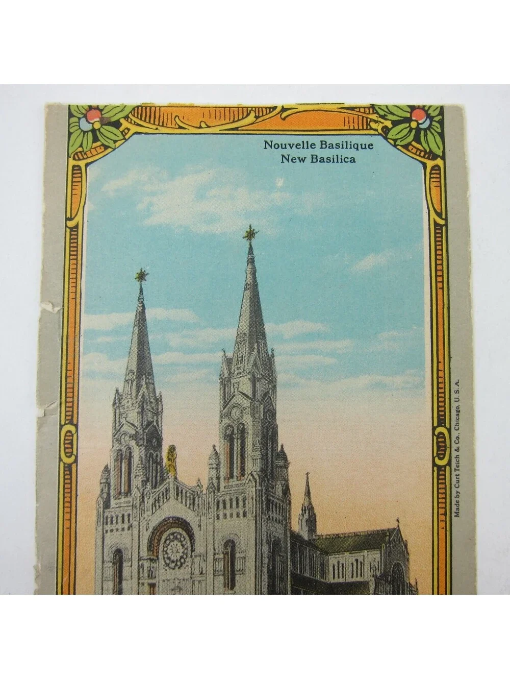 Sainte Ste. Anne De Beaupre New Basilica Quebec Canada Art Print Card Curt Teich